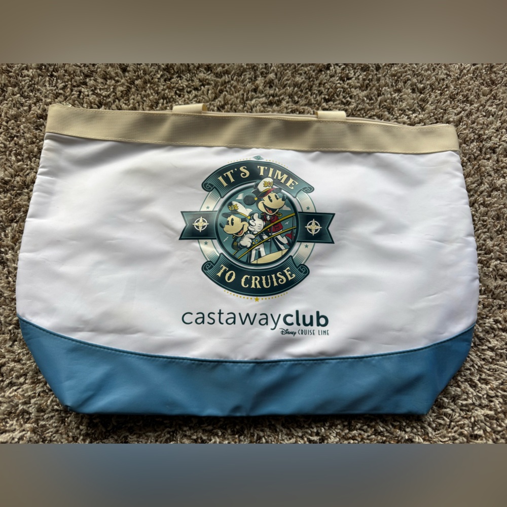Gently Used Disney Cruise Line 25th Silver Anniversary Castaway Club Tote